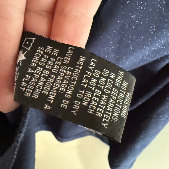 Blue V-Neck Tank Top with Relaxed Fit - Picture 5 of 6